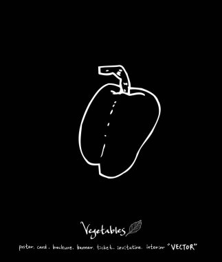 Sebze ve meyve resimler / el çekilmiş gıda maddeleri - vektör