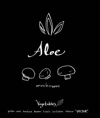 Sebze ve meyve resimler / el çekilmiş gıda maddeleri - vektör