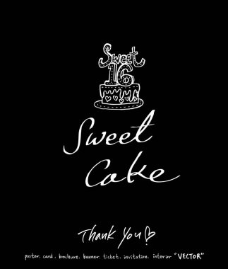 El yazısı hat / yıldönümü tebrik - vektör