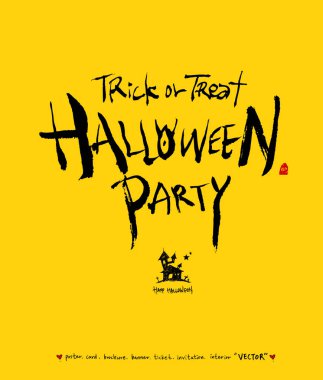 Cadılar Bayramın kutlu olsun / çizilen Hat el - vektör  