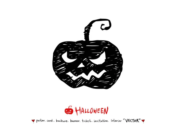 Buon Halloween Calligrafia Disegnata Mano Vettore — Vettoriale Stock