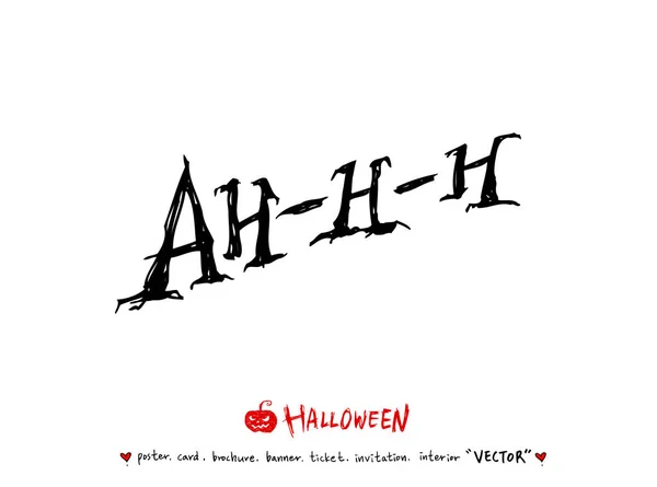 Happy Halloween Hand Dras Kalligrafi Vektor — Stock vektor