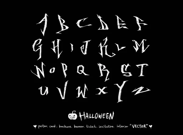 Happy Halloween Hand Drawn Calligraphy Vector — Stock Vector