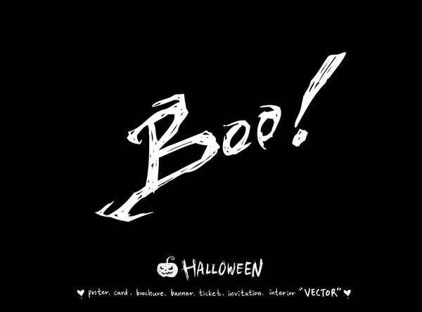 Happy Halloween Hand Getekende Kalligrafie Vector — Stockvector
