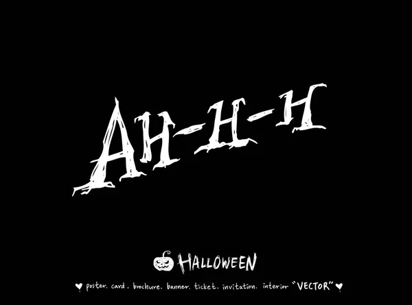 Buon Halloween Calligrafia Disegnata Mano Vettore — Vettoriale Stock