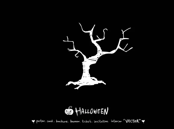 Feliz Halloween Caligrafía Dibujada Mano Vector — Archivo Imágenes Vectoriales