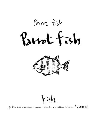 deniz gıda çizimler / el çekilmiş gıda maddeleri - vektör