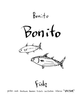 deniz gıda çizimler / el çekilmiş gıda maddeleri - vektör