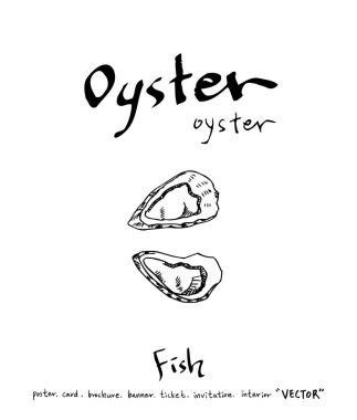 deniz gıda çizimler / el çekilmiş gıda maddeleri - vektör