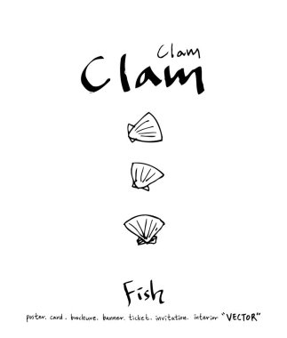 deniz gıda çizimler / el çekilmiş gıda maddeleri - vektör