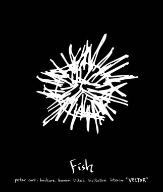 deniz gıda çizimler / el çekilmiş gıda maddeleri - vektör