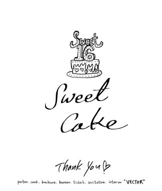 El yazısı hat / yıldönümü tebrik - vektör