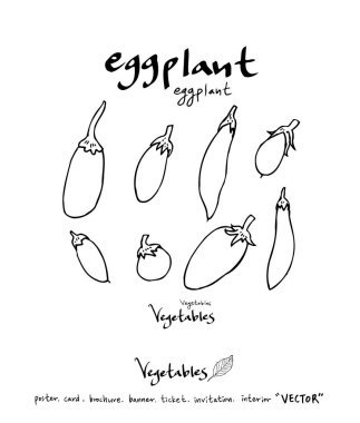 Sebze ve meyve resimler / el çekilmiş gıda maddeleri - vektör