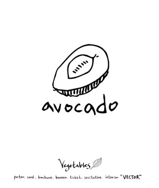 Sebze ve meyve resimler / el çekilmiş gıda maddeleri - vektör