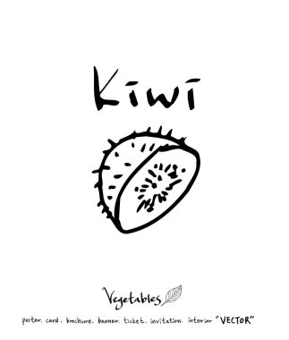 Sebze ve meyve resimler / el çekilmiş gıda maddeleri - vektör