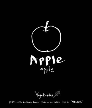 Sebze ve meyve resimler / el çekilmiş gıda maddeleri - vektör