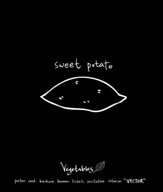 Sebze ve meyve resimler / el çekilmiş gıda maddeleri - vektör