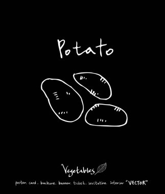 Sebze ve meyve resimler / el çekilmiş gıda maddeleri - vektör