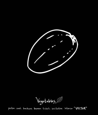 Sebze ve meyve resimler / el çekilmiş gıda maddeleri - vektör