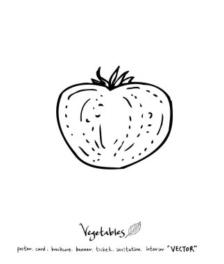 El çekilmiş gıda maddeleri - sebze ve meyve resimleri - vektör