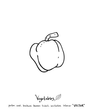 El çekilmiş gıda maddeleri - sebze ve meyve resimleri - vektör