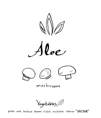 El çekilmiş gıda maddeleri - sebze ve meyve resimleri - vektör