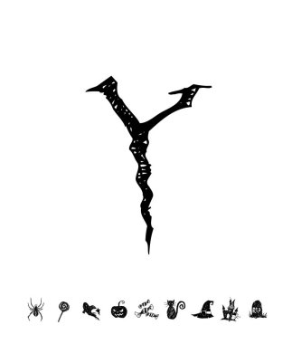 Cadılar Bayramın kutlu olsun / çizilen Hat el - vektör  