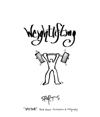 Spor poster illüstrasyon - içinde çizilmiş vektör el / arka plan spor