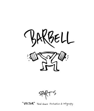 Spor poster illüstrasyon - içinde çizilmiş vektör el / arka plan spor