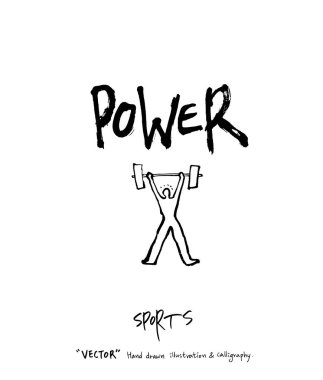 Spor poster illüstrasyon - içinde çizilmiş vektör el / arka plan spor