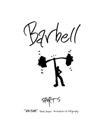 Spor poster illüstrasyon - içinde çizilmiş vektör el / arka plan spor