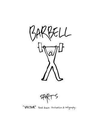 Spor poster illüstrasyon - içinde çizilmiş vektör el / arka plan spor