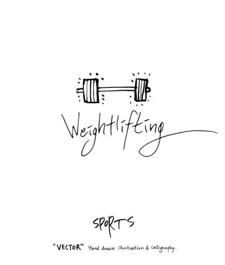 Spor poster illüstrasyon - içinde çizilmiş vektör el / arka plan spor