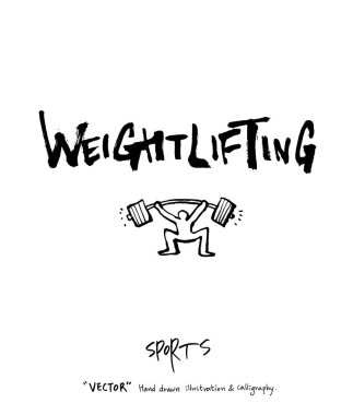 Spor poster illüstrasyon - içinde çizilmiş vektör el / arka plan spor