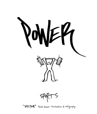 Spor poster illüstrasyon - içinde çizilmiş vektör el / arka plan spor