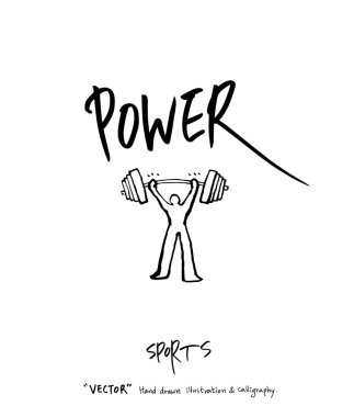 Spor poster illüstrasyon - içinde çizilmiş vektör el / arka plan spor