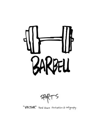 Spor poster illüstrasyon - içinde çizilmiş vektör el / arka plan spor