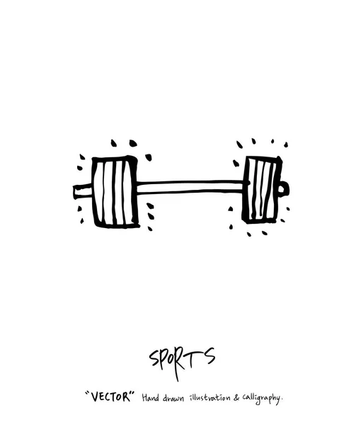 Ilustração Cartaz Esportes Mão Desenhada Fundo Vetorial Esporte —  Vetores de Stock