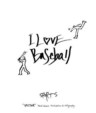 Çizilmiş spor ve eğlence illüstrasyon el - vektör