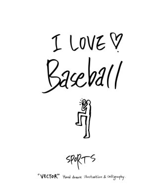 Çizilmiş spor ve eğlence illüstrasyon el - vektör