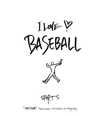 Çizilmiş spor ve eğlence illüstrasyon el - vektör