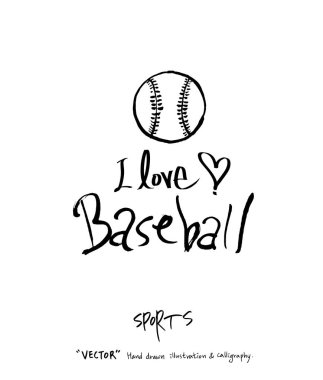 Çizilmiş spor ve eğlence illüstrasyon el - vektör