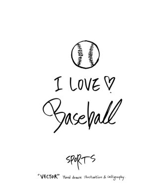 Çizilmiş spor ve eğlence illüstrasyon el - vektör