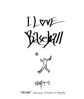 Çizilmiş spor ve eğlence illüstrasyon el - vektör