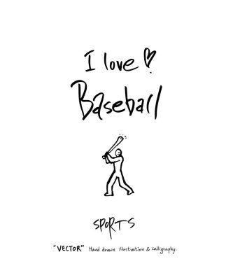 Çizilmiş spor ve eğlence illüstrasyon el - vektör