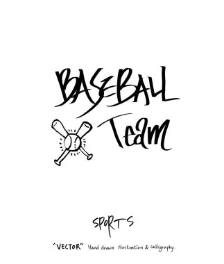 Çizilmiş spor ve eğlence illüstrasyon el - vektör