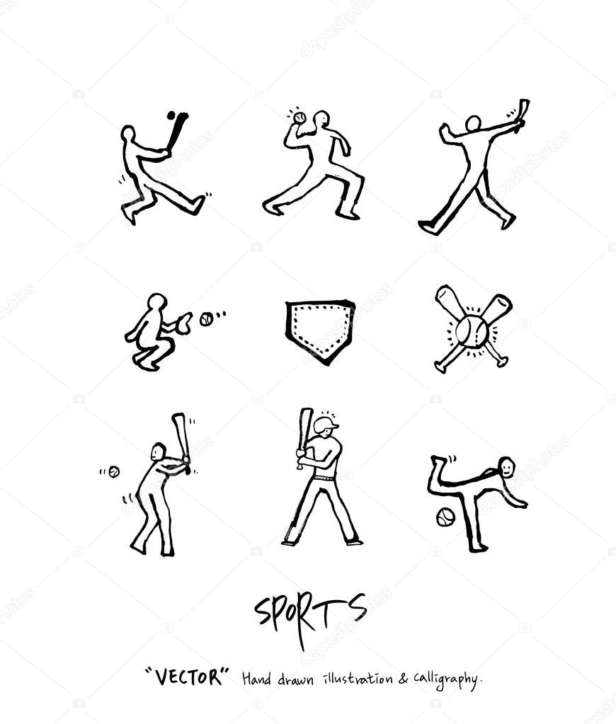 Hand drawn Sports & recreation illustration - vector