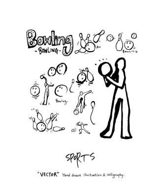 Spor poster / yarım yamalak eğlence illüstrasyon - vektör