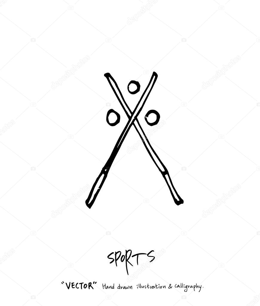 Hand drawn Sports & recreation illustration - vector