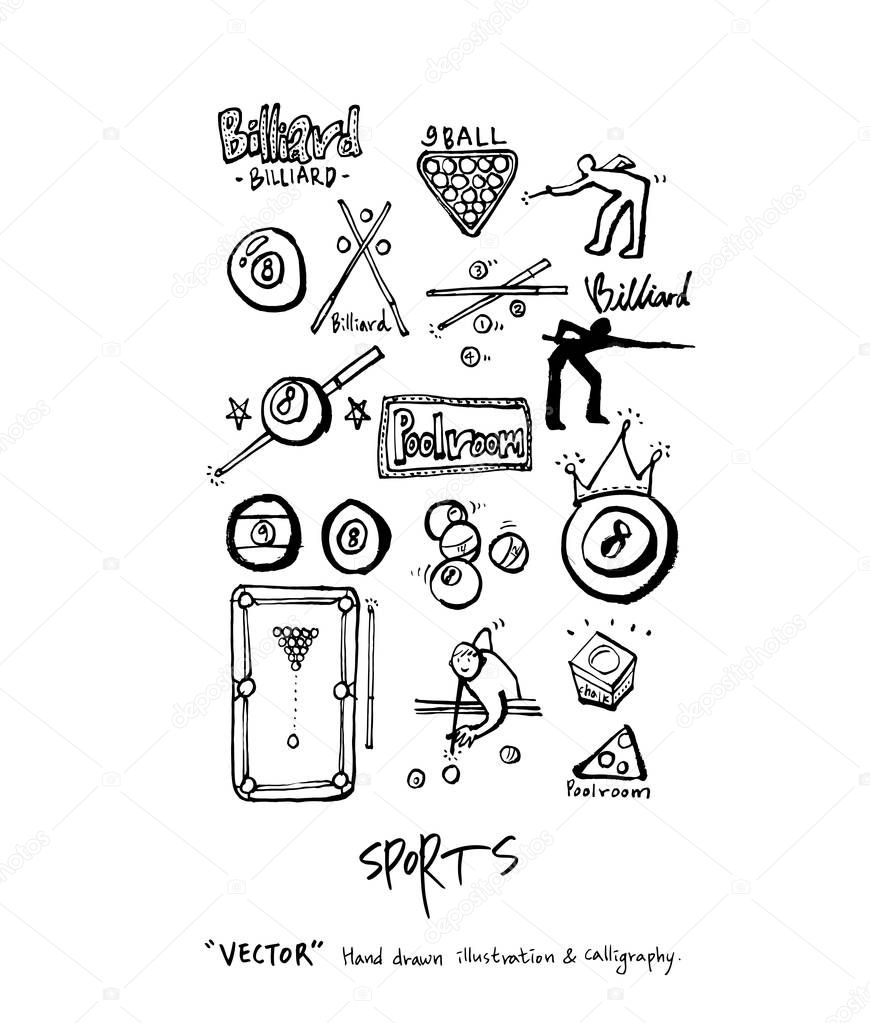 Hand drawn Sports & recreation illustration - vector